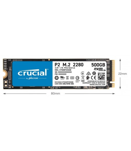 Crucial P2 250GB 3D NAND NVMe PCIe M.2 SSD - CT250P2SSD8-M000000000600 www.mysocially.com