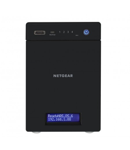 Netgear ReadyNAS 214 RN21400-100INS, 4-Bay Diskless, Network Attached Storage-NAS (For Personal Cloud)