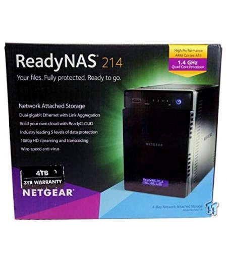Netgear ReadyNAS 214 RN21400-100INS, 4-Bay Diskless, Network Attached Storage-NAS (For Personal Cloud)-M000000000603 www.mysocially.com