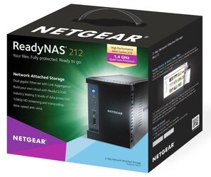 Netgear ReadyNAS, 212 RN21200-100INS 2-Bay Diskless Network Attached Storage (For Personal Cloud)