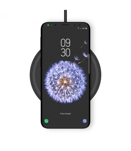 BOOST↑UP™ Wireless Charging pad 10W Compatible with iPhone 12 Mini & 12, 12 Pro & Pro Max, Samsung Galaxy Note10/Note10Plus/S10/S10Plus/S10E and More - Black