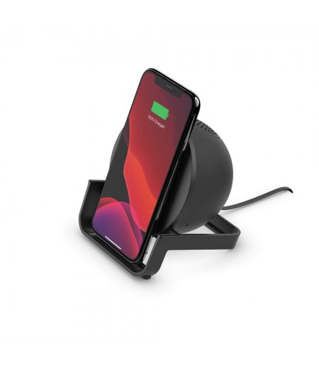Belkin BOOST↑CHARGE™ 10W Wireless Charging Stand + Bluetooth Speaker Optimized for iPhone, Samsung, LG, Sony, and Google Smartphones-Black