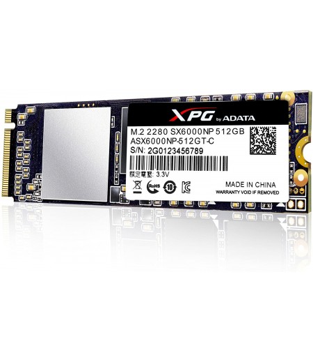 ADATA XPG SX6000 PCIe 512GB 3D NAND PCIe Gen3x4 M.2 2280 NVMe 1.2 R/W up to 1000/800MB/s Solid State Drive (ASX6000NP-512GT-C)