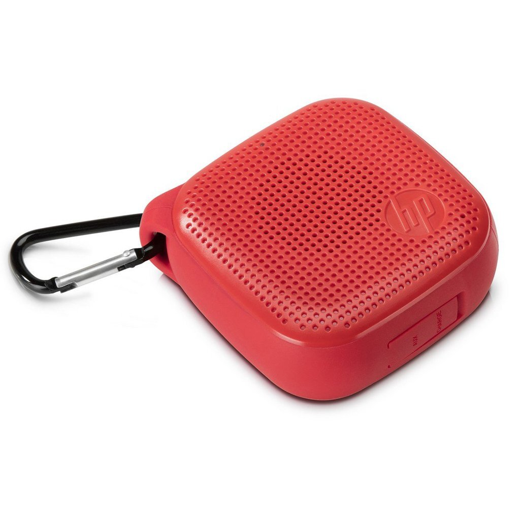 HP Mini 300 Bluetooth Speakers with AUX Connectivity and Splash Resistance, Red