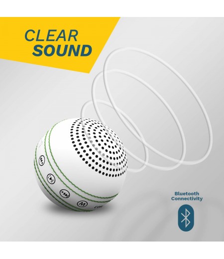 Corseca Orb Cricket Ball DMSC33 Portable Wireless Bluetooth Sports Speaker, White