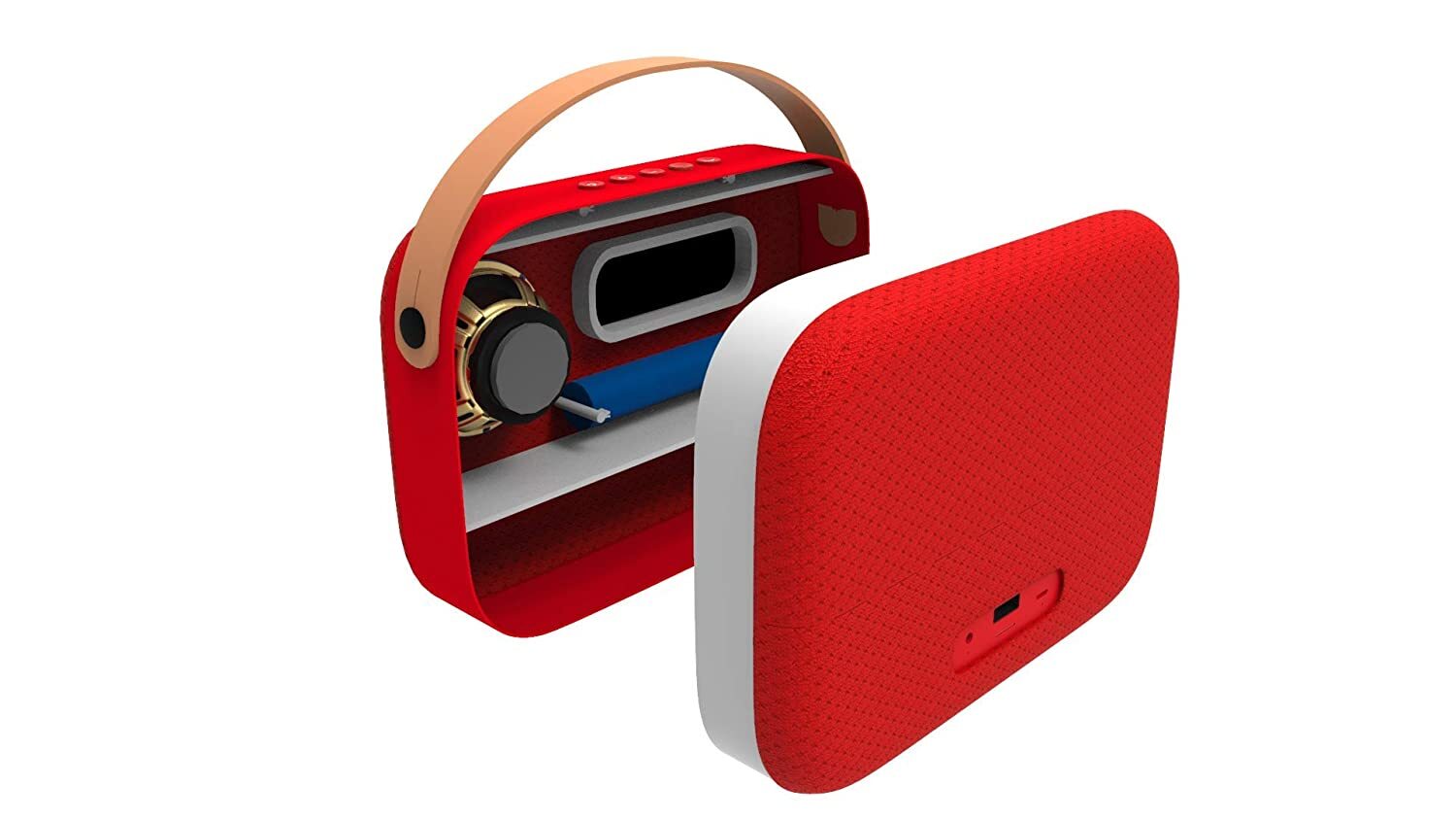 Corseca DMS2400 Cookie Bluetooth Speaker, Red