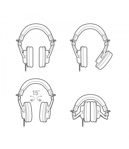 Audio-Technica ATH-M30X On-Ear Stereo Headphone, Black