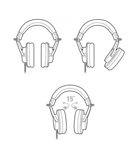 Audio-Technica ATH-M20x Over-Ear Professional Studio Monitor Headphones, Black