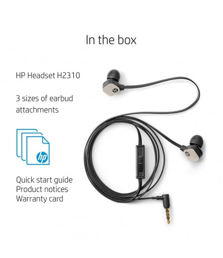 HP Headset H2310 with 3.5mm Audio Output (1XF62AA), Silk Gold
