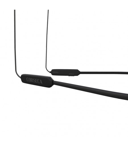 Corseca Hoop3 Bluetooth Stereo Wireless Sports Earphone with Built-in Mic Magnetic Buds (Black)