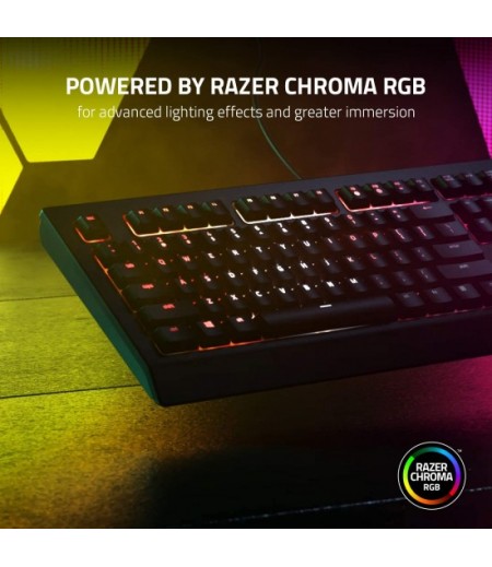 Razer Cynosa V2 Gaming Keyboard: Customizable Chroma RGB Lighting - Individually Backlit Keys - Spill-Resistant Design - Programmable Macro Functionality - Dedicated Media Keys