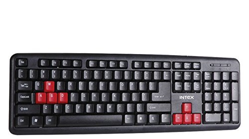Intex Slim Corona Rb Ps2 Keyboard (Black/Red)