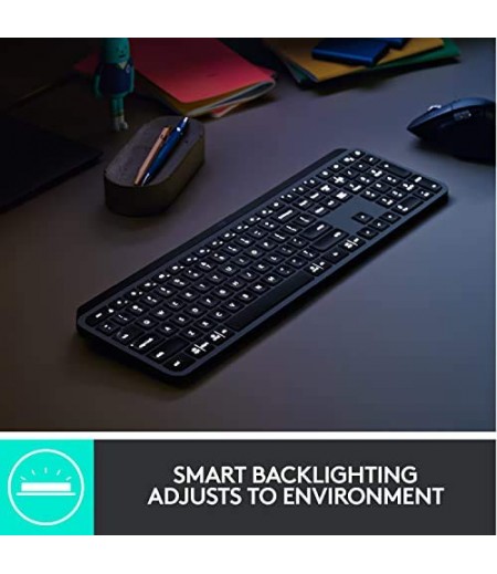 Logitech MX Keys Advanced Wireless Illuminated Keyboard - Graphite