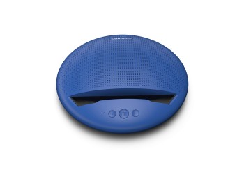 Corseca MuDisc 5W Portable Wireless Bluetooth Deep Bass Stereo Speaker with Mic FM Radio SD Card and Integrated Mobile Rest Stand, Blue